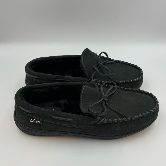 Clarks Other - Clarks Black Leather Moccasin Men’s Sz 8